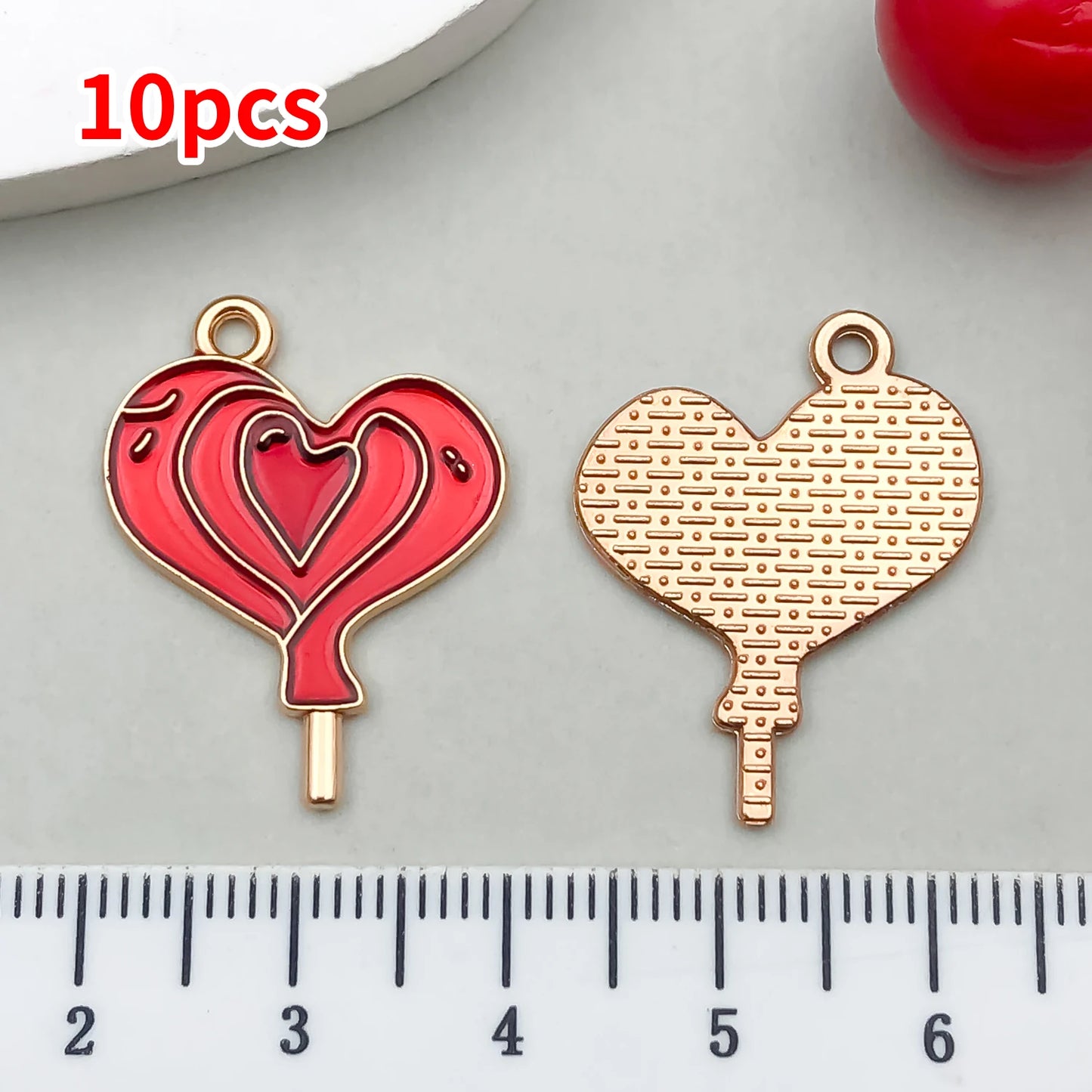 10-20 Piece Valentine's Day Mixed Alloy Flower Charms Set - DIY Jewelry Making Pendants