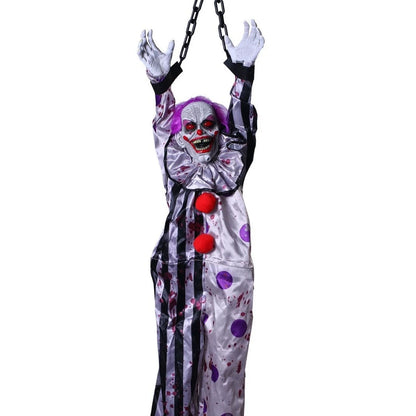 Animated Hanging Electric Clown Halloween Animatronic