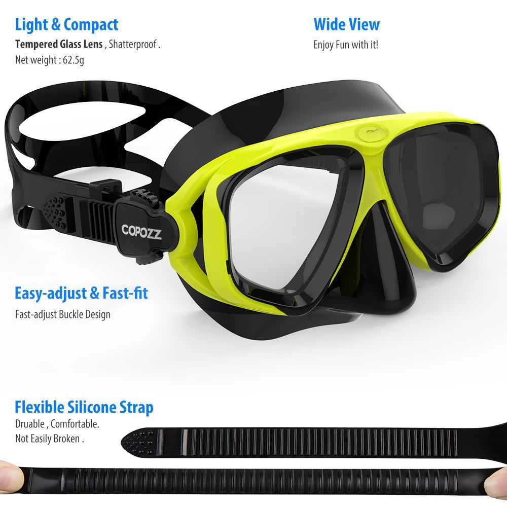 COPOZZ No Fogging Snorkeling Mask