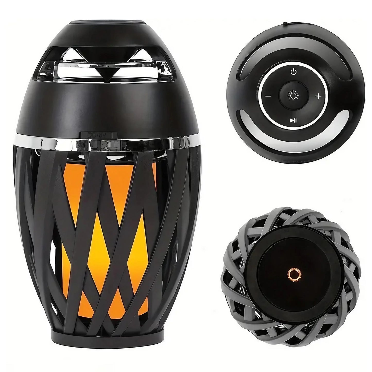 Portable LED Flame Atmosphere Bluetooth Speaker – IPX5 Waterproof Outdoor Torch Speaker