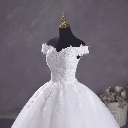 Ashley Gloria Elegant Boat Neck Ball Gown