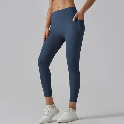 Solid Color Leggings With Pockets