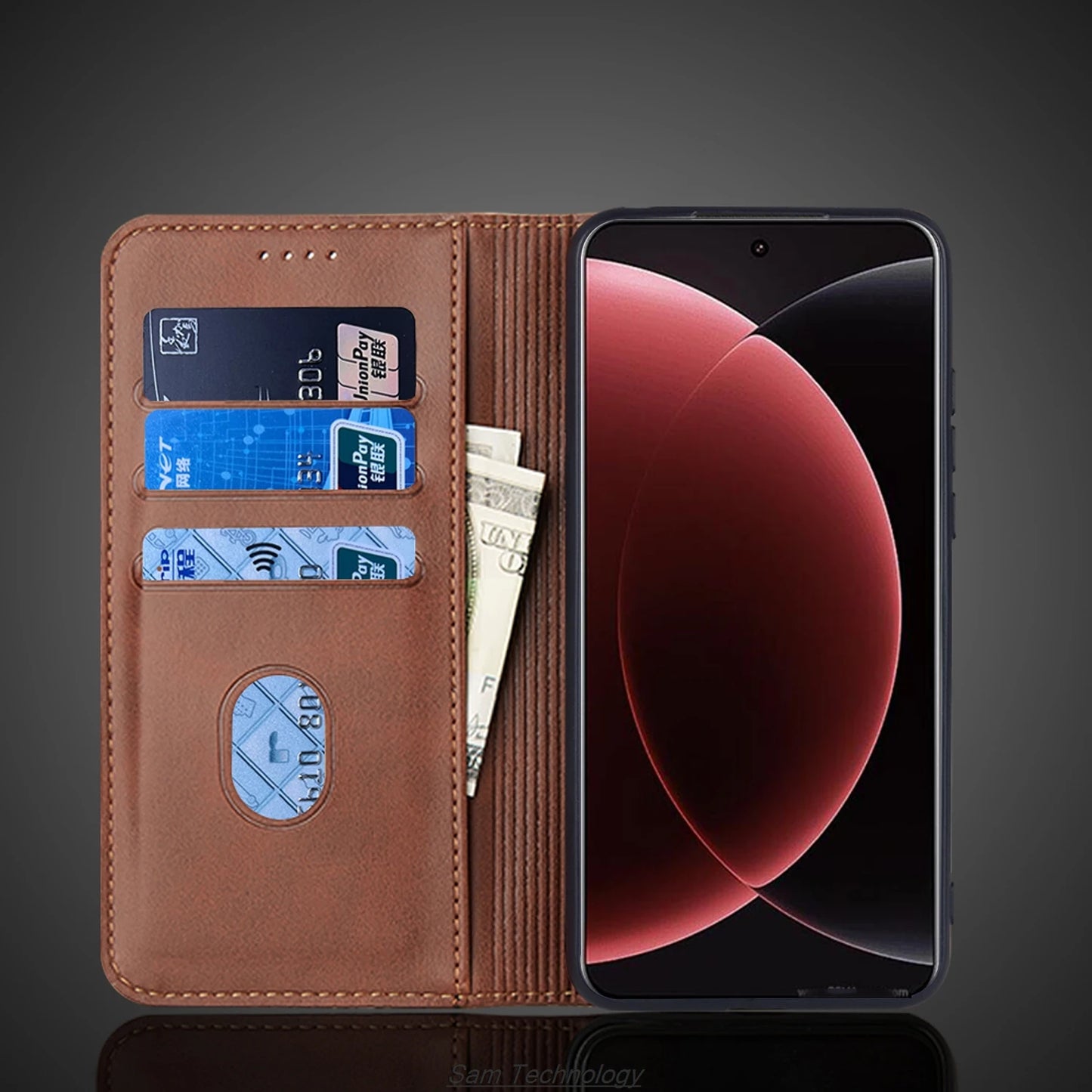 Magnetic Leather Case for Xiaomi Brand Phone