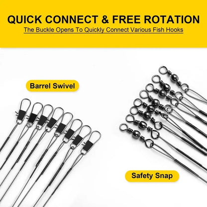 20PC Anti Bite Steel Wire Leader With Swivel