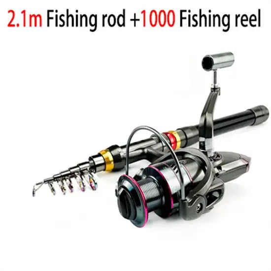 1.8-3.6m Carbon Fiber Fishing Rod And Reel Combo