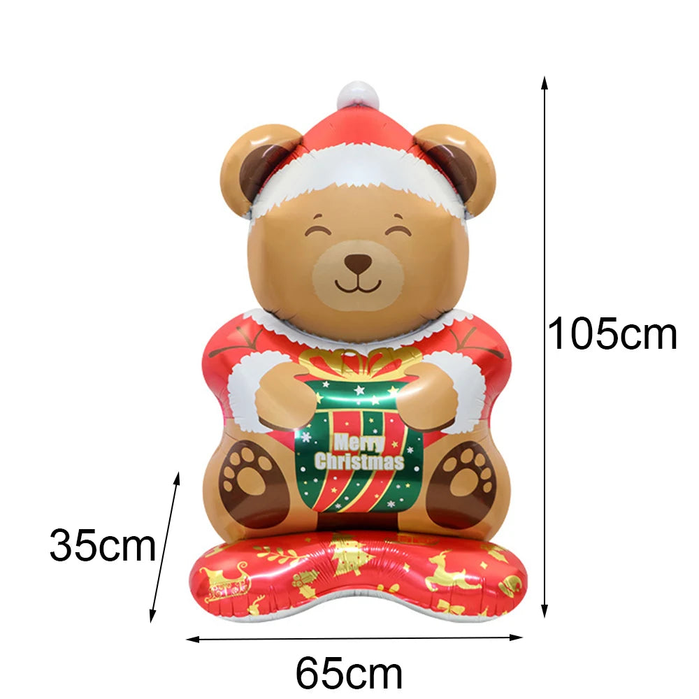 Standing Christmas Foil Balloons, Giant Christmas Tree Santa Snowman Reindeer Rocking Horse Balloons