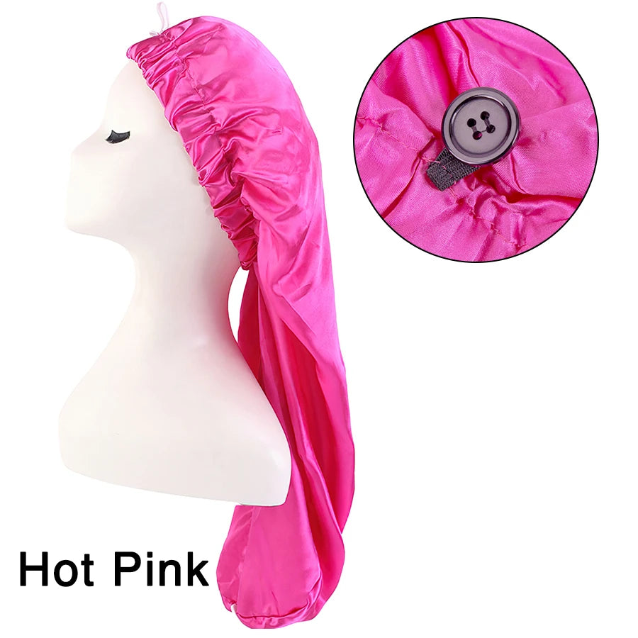 Satin Solid Color Sleeping Cap