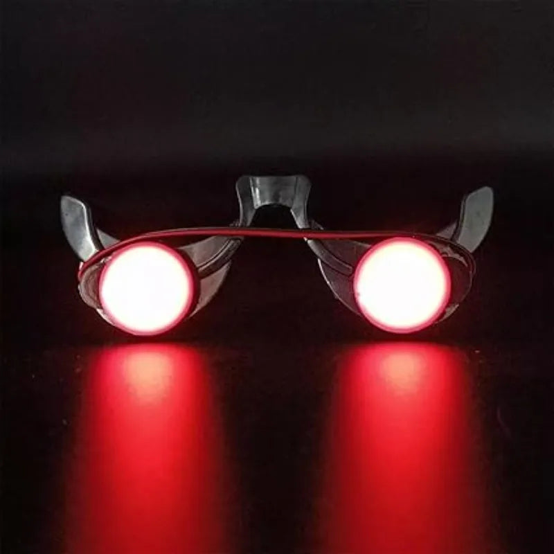 Glow-in-the-Dark Red LED Horror Glasses