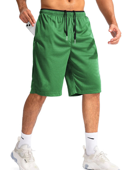 Men's Lightweight Quick-Dry Athletic Shorts with Drawstring
