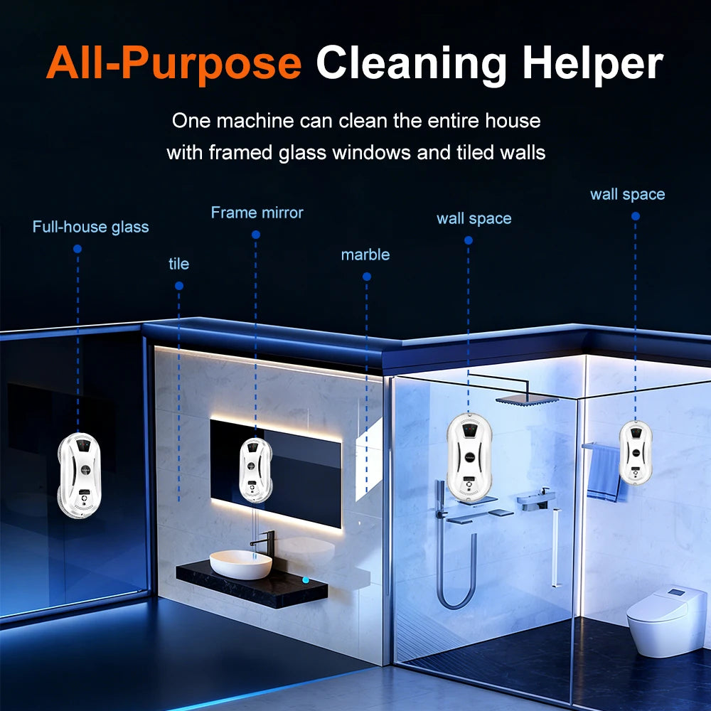 PuRuiKai 5600Pa Automatic Window Cleaning Robot with Remote Control