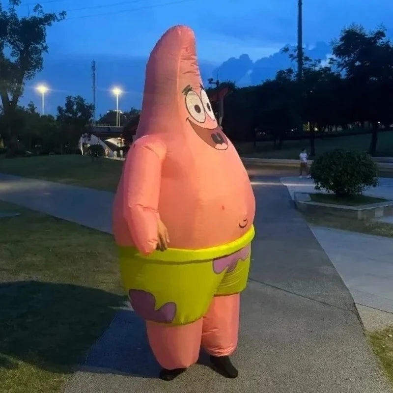 Adult Inflatable Patrick Star Costume – Full-Body Blow-Up Character Cosplay Outfit