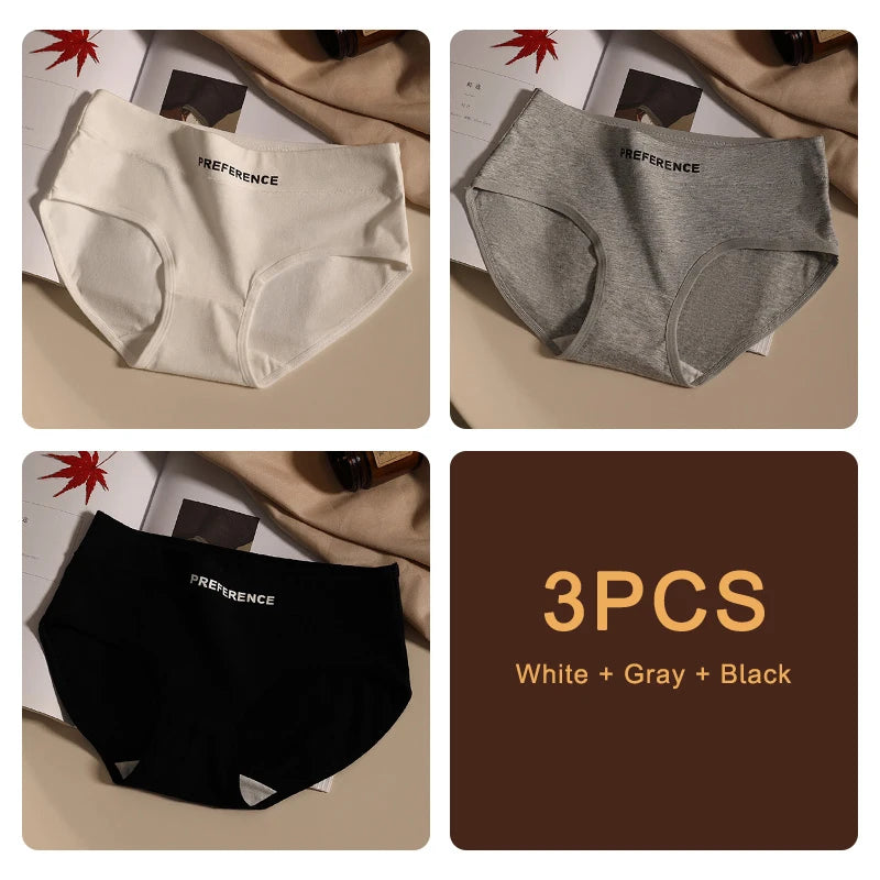 3PCS Seamless Soft Cotton Briefs