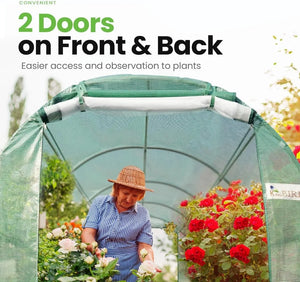 Large Walk-in Heavy Duty Galvanized Steel Frame Greenhouse
