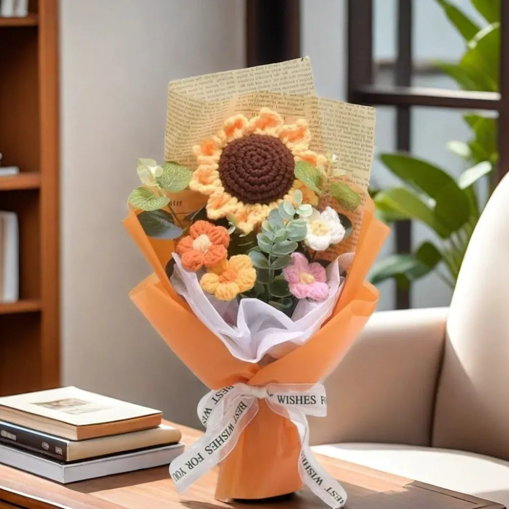 Handmade Artificial Crochet Bouquet