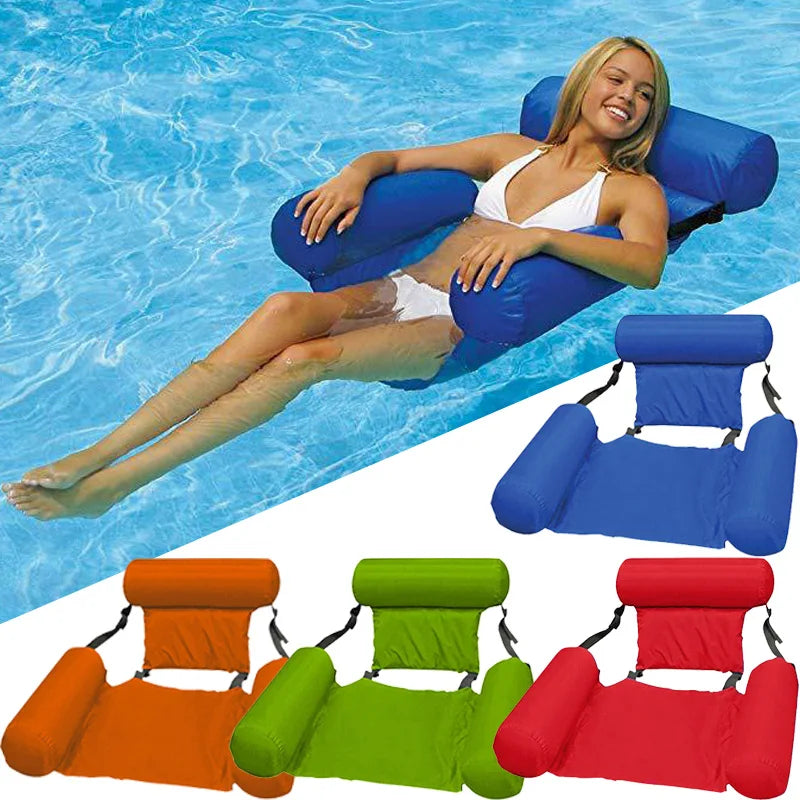 Inflatable Water Hammock Lounge Chair for Pool & Beach