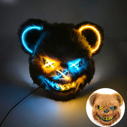 Novelty LED Bloody Furry Bunny Rabbit Bear Mask