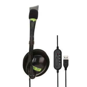 Wired Operator Retractable Headset with Microphone