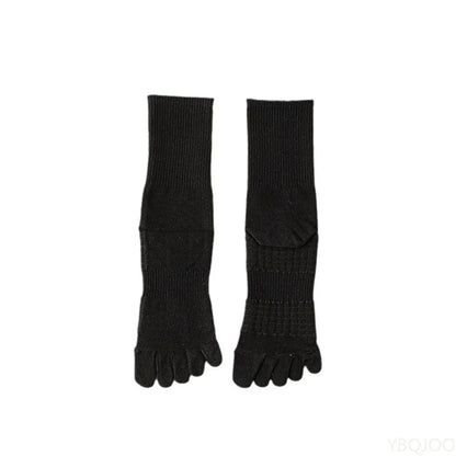 Women's Cotton Five-Finger Mid-Tube Split-Toe Socks (7-Pair Value Pack)
