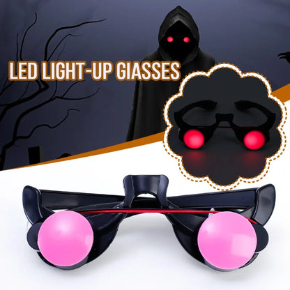 Glow-in-the-Dark Red LED Horror Glasses