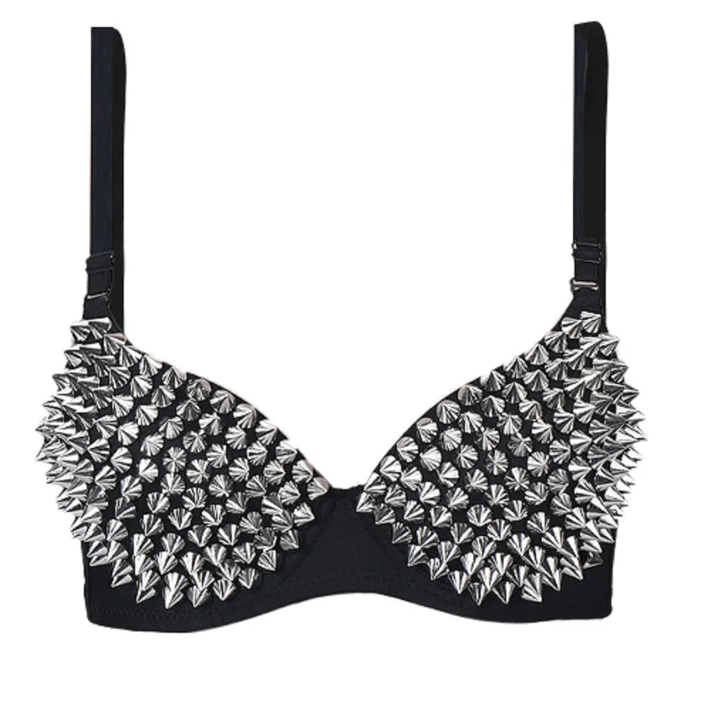 Women's Wireless Push-Up Plunge Sequined Bra