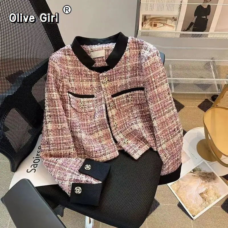 Women's Elegant Sequined Single-Breasted Crop Jacket Coat