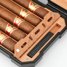 Cigar Humidor Box with Cedar Wood Travel Case with Dual Humidifier