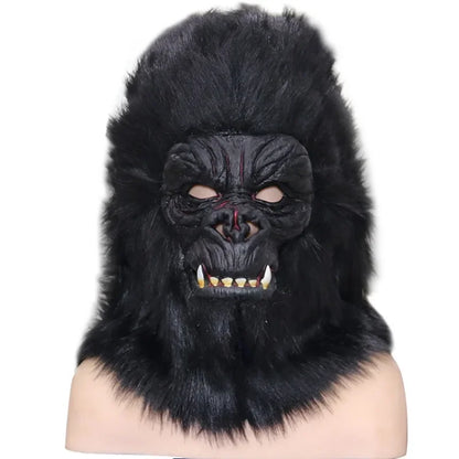 Realistic Latex Gorilla Mask for Halloween Cosplay and Role-Play Party