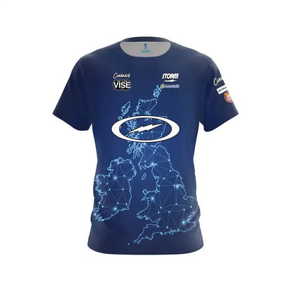 Storm Teal Graphic Performance Bowling Jersey