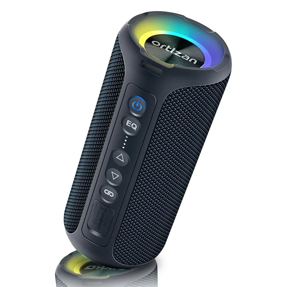 Ortizan 40W Portable Bluetooth Speaker, Wireless Outdoor IPX7 Waterproof Speaker with RGB Lights