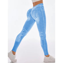Printed High Waist Seamless Perforated Fake Pocket Leggings