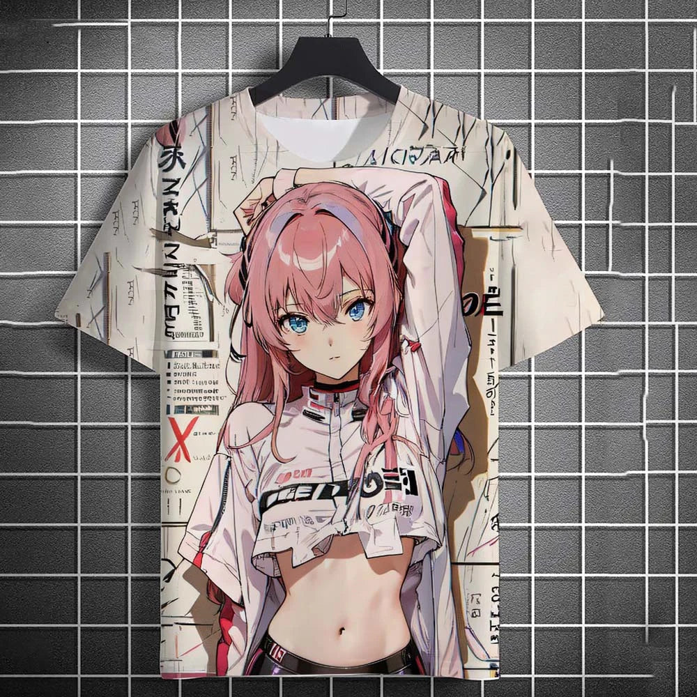 Cartoon 3D Print Graphic Unisex Short-Sleeve T-Shirt