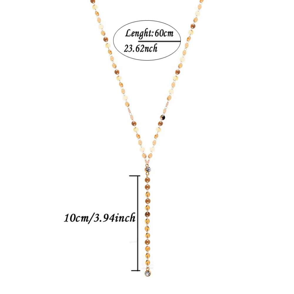 Stainless Steel Multilayer Sequined Choker Necklace