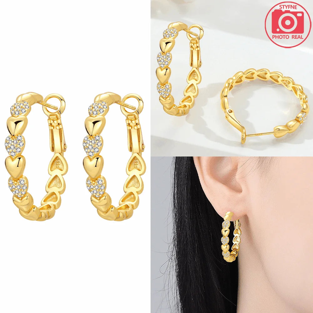 925 Sterling Silver Dancing Bee Hoop Earrings – Cute Enamel Zircon Jewelry