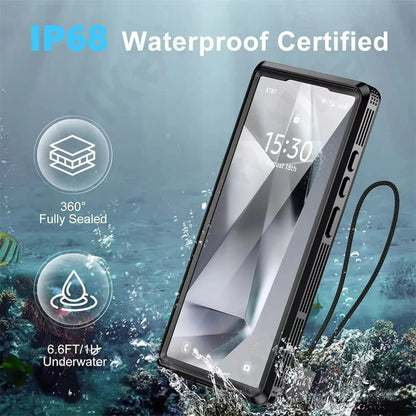 IP68 Waterproof Heavy-Duty Case for Samsung Galaxy S-Series (S25, S24, S23 Ultra/Plus)