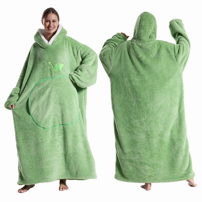 Extra Long Wearable Blanket Robe with Full Sleeves