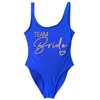 Women’s "Bride" & "Team Bride" One-Piece Swimsuit