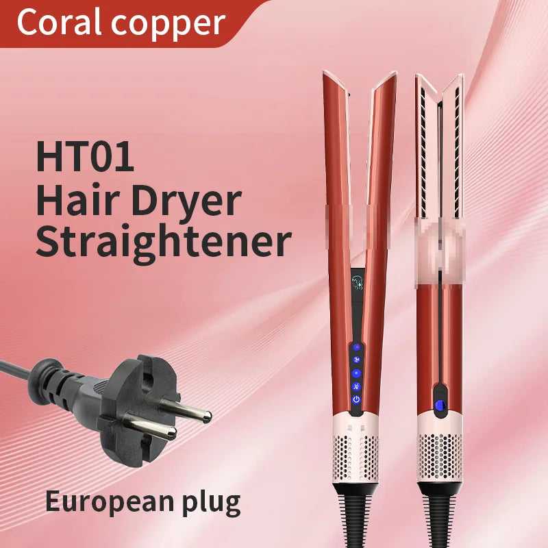 HT01 2-in-1 Hair Dryer & Straightener Brush