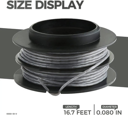 8-Pack Commercial-Grade String Trimmer Spool & Line Replacement Set