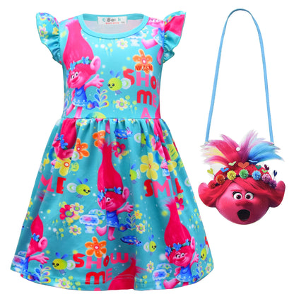 Troll Dress Cartoon Print