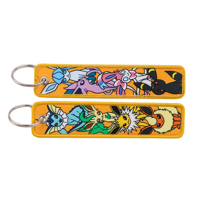 Japanese Anime Embroidered Fob Jet Tag Keychain