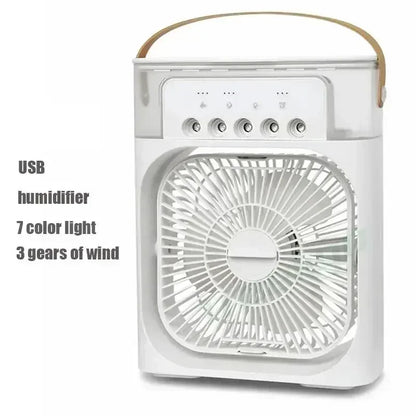 3 In 1 Small Air Cooler LED Night Light Portable Humidifier
