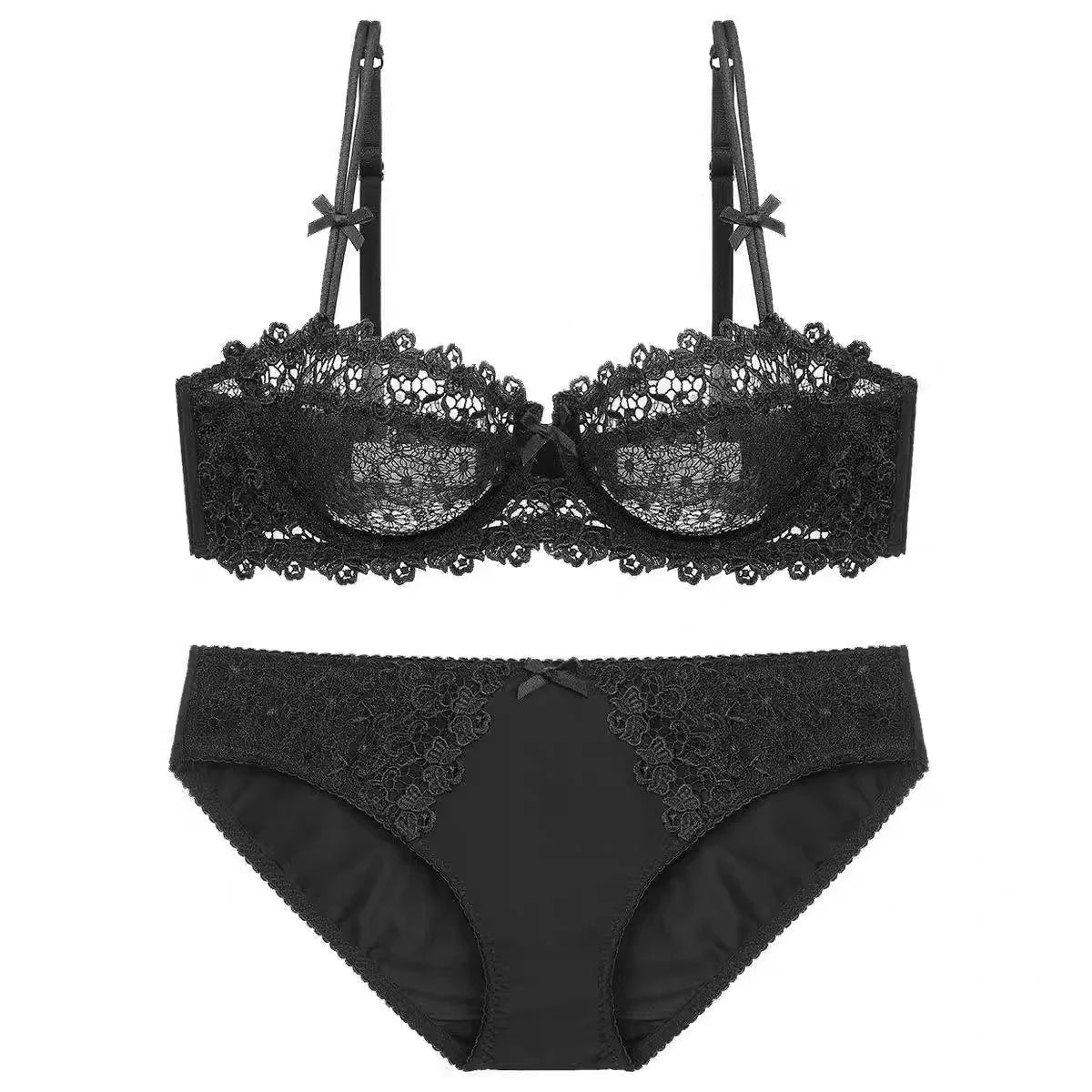 Lace Ultra-Thin Semi-Transparent Half Cup Bra