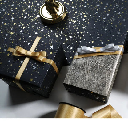 50*70cm Star Wrapping Paper Meteor Ribbon Gift Box