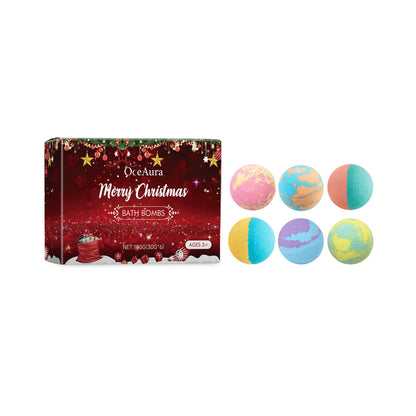 OceAura Festive Christmas Bath Bombs Gift Set