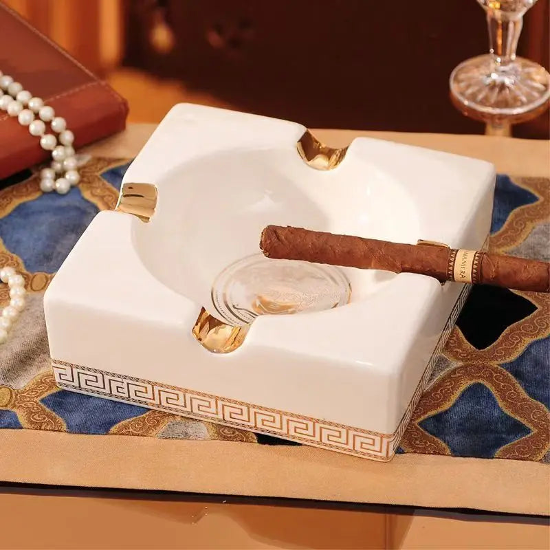 European Style Luxury Ceramic Cigar Ashtray