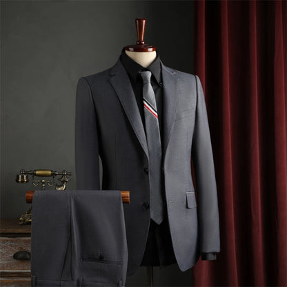 Men's Classic Two-Button Notched Lapel Suit Set