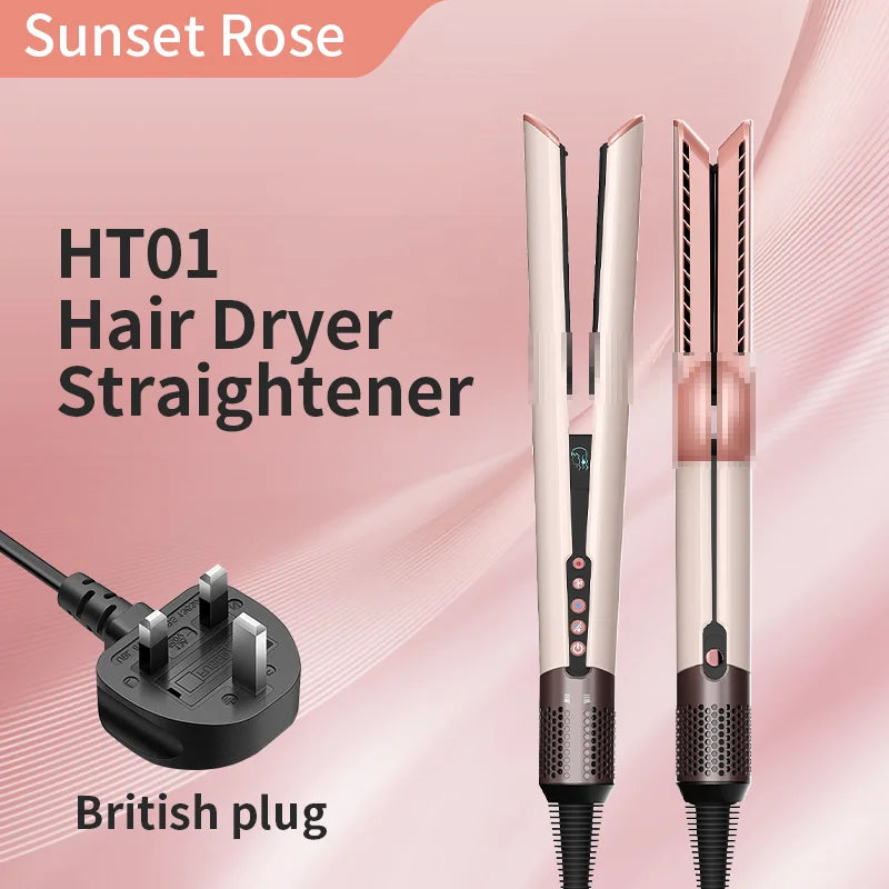 HT01 2-in-1 Hair Dryer & Straightener Brush