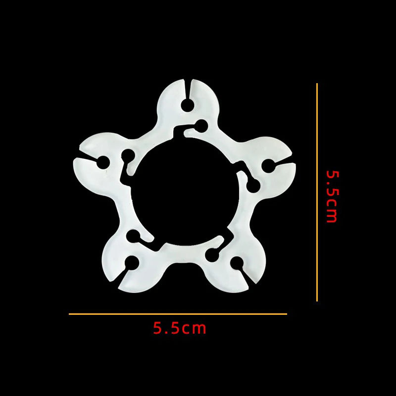 20Pcs Plum Blossom Balloon Clips - Ring Buckle & Arch Accessories for Birthday & Wedding Decor