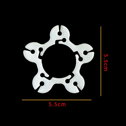 20Pcs Plum Blossom Balloon Clips - Ring Buckle & Arch Accessories for Birthday & Wedding Decor