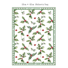 10pcs Christmas Wrapping Paper For Flowers